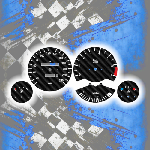 Tachoscheiben für BMW E30 - Carbon Edition 01